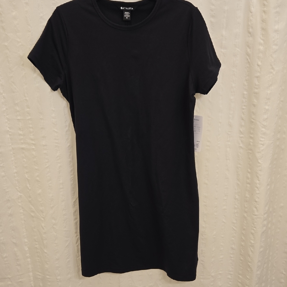 Athleta Black Short Sleeve Tee Dress